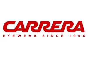 A red and white logo of the company harrer.